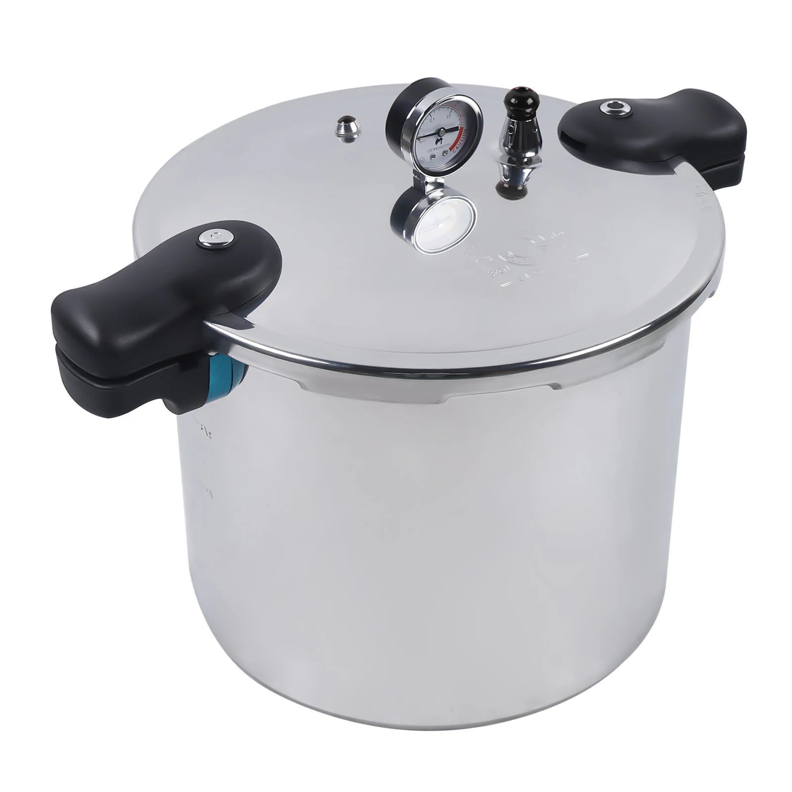 23qt Thick Explosion-Proof Pressure Cooker With Aluminum Pressure Gauge Release Valve.