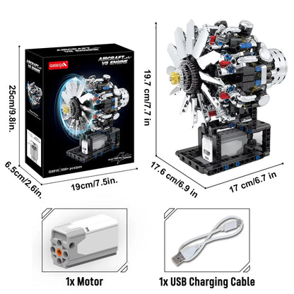 Brick V8 Engine Motorized Simulation Model Electrically Drive Building Blocks Technical Car Parts Creative Toys Gifts Boys Adult.