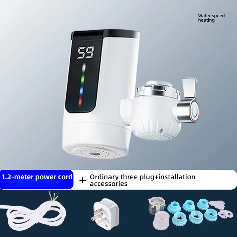 Electric Kitchen Sink Water Heater Tap Instant Hot Stainless Steel Water Faucet Heater Cold Heating Kitchen  Accessories