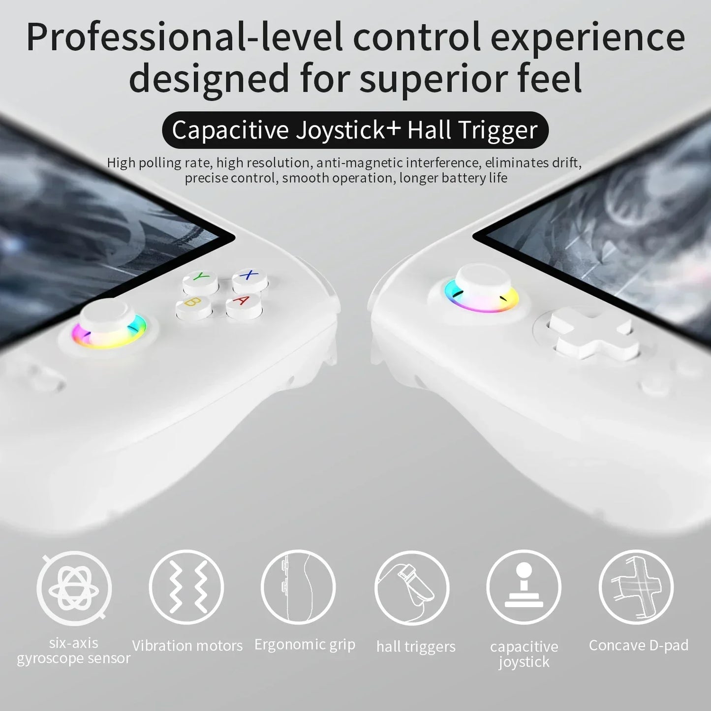 ANBERNIC RG557 Portable Game Console , 5.48" AMOLED Display, 8300mAh , Android 14, Retro Video Game Player For Birthday Gifts.