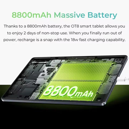 Oukitel OT8 Touch tablet, (6 + 24)Go RAM + 256Go ROM, 11 "2K screen, 8800mAh battery, Widevine L1, TÜV SÜD, GPS Dual SIM 4G.