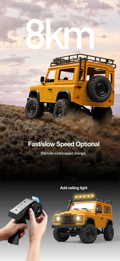 1/12 MN99s Rc Car MN Model 2.4G RTR Remote Control 4WD Off-road Climbing Crawler Defender Pickup Truck Toys for Children.