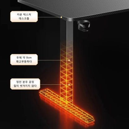 Höhenverstellbarer Schreibtisch mit Bewegung, elektrisch, zum Sitzen und Aufstehen, Computertisch, moderner, anhebbarer, motorisierter Gaming-Desktop, Heimbüro-Schreibtische