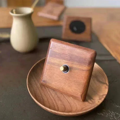 Europäische Vintage Wand leuchte Steckdose eu ru fr Standardsc halter Antik Home Massivholz Messing Kippschalter platine, 86x86mm.