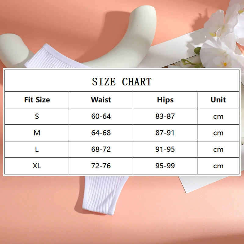 New 7Pcs/Set Seamless Cotton Fabric Thongs For Women Sexy Solid Color Stripe Underwear Female Comfortable Breathable Underpants.
