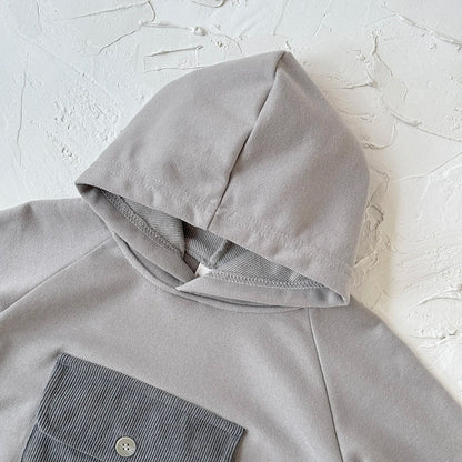 Herbst Neue Baby Minimalistischen Hoodie Lange Ärmel Große Tasche Klettern Kleidung Baby Neugeborenen Artikel Bodys & Einteiler.