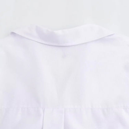 Women Fashion Spring Cotton Oxford Long Sleeve Single-breasted Lapel Blouse Street Clothing Shirt Chic Ladies Tops Mujer.