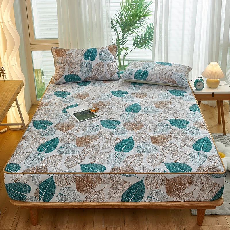 Printed Bedspread Bed 90/120/150/180cm Cover Thicken Bed Linen Sheets fundas de colchón Non-slip Mattress Covers (No Pillowcase)