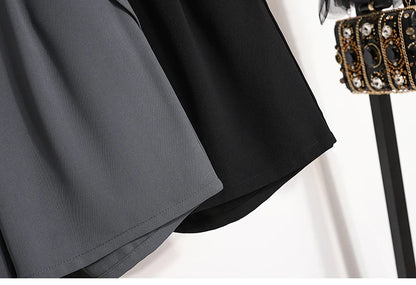 Women's A-Line High Waisted Wide Leg Short Pants Plus Size Casual Suit Shorts Summer 2025 Oversized Loose Five Quarter Pants.