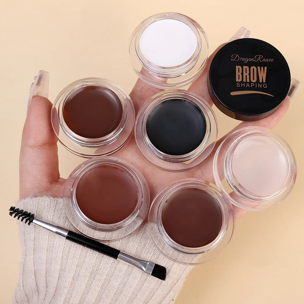 Matte Brown Black Wild Eyebrow Cream 3D Natural Tint Eyebrow Enhancers Gel Wax Waterproof Lasting Eye Makeup Cosmetic Tools.