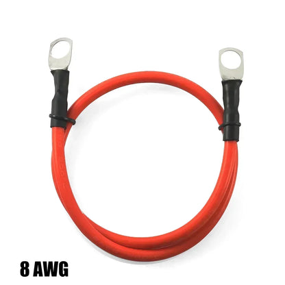 Soft Car Battery Silicone Cable with M6 M8 M10 Lug Red Black 8 6 4 3 0 AWG Electrical Wire for Auto RV Solar Panel Inverter UPS.