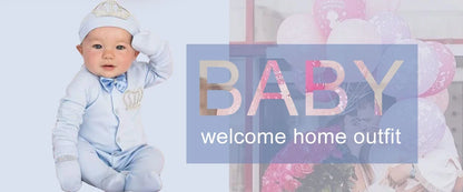 10-teiliges blaues 100 % Baumwollgewebe, gestrickt, Großhandel, individuell gestaltet, Neugeborene, neues Design, Winterkleidung, Kleidung, Luxus-Baby-Strampler-Set.