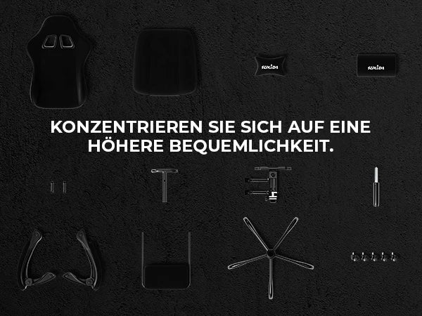 SUKIDA Gaming-Stuhl mit Fußstütze, PC-Stuhl im Racing-Stuhl-Design, ergonomischer Bürostuhl, verstellbar mit Lordosenstütze