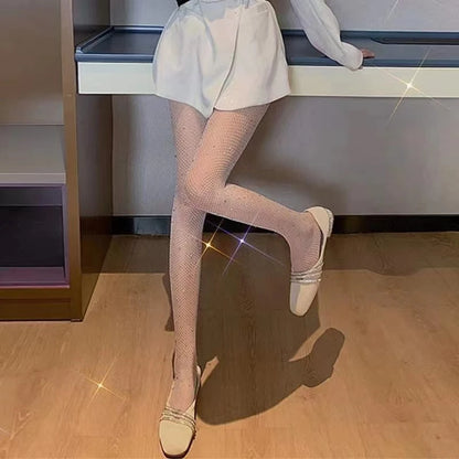 Gothic Women Lolita Leggings Hollowed Out Mesh retro Girls Stockings Japanese Bottomed Lace Pantyhose Floral Rattan Black Tights