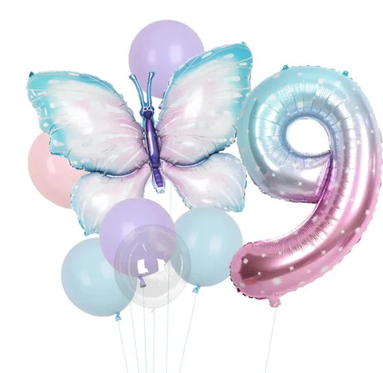 Schmetterling Geburtstag Party Dekoration Mädchen Einweg Geschirr Set Pappteller Tasse Ballon Tischdecke Schmetterling Thema Liefert