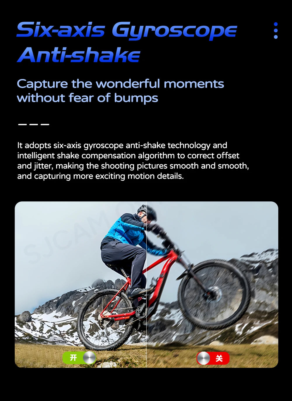 SJCAM SJ20 4K Anti-Shake Action Camera Dual Lens Waterproof 5G WiFi Touch Screen Motion Detection Multifunctional Sports Cam.