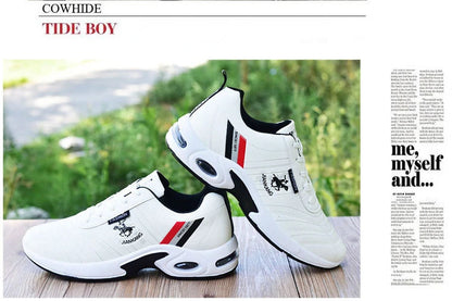 Brand Men's Sneakers Versatile Air Cushion Running Shoes Men Platform Leather Vulcanized Shoes Breathable Men Casual Sport Shoes
