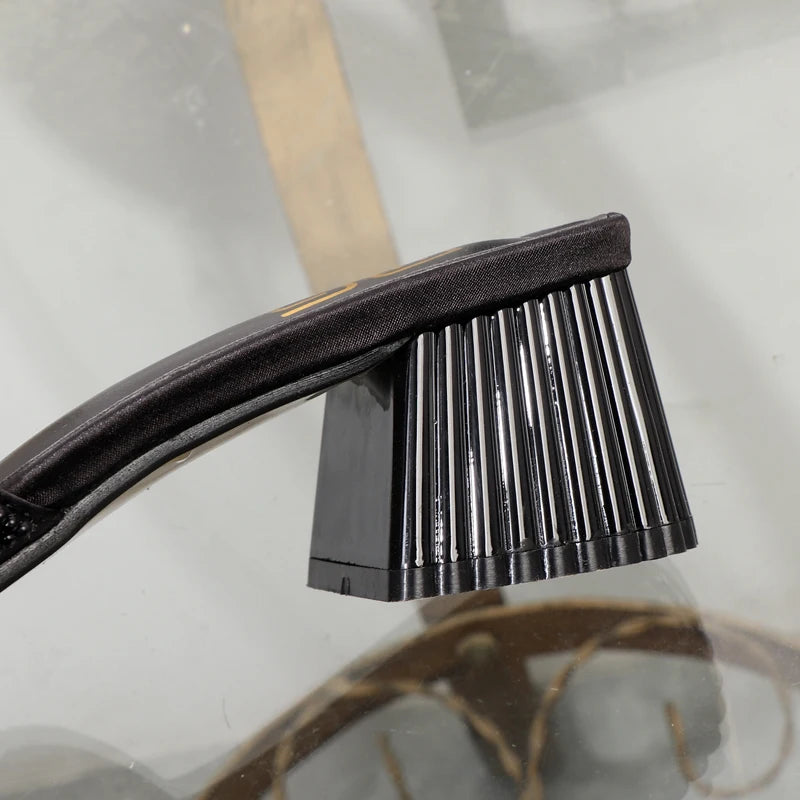 High-heeled slippers 2024 summer fashion new thick with square head luxurious ladies slippers coarse heel 6CM.