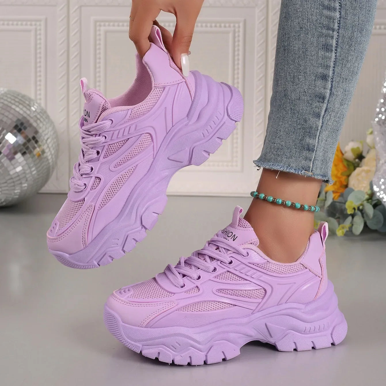 Women Sneakers 2024 New Fashion Chunky Sneakers Women Outdoor Tennis Platform Sports Shoes for Women Lightweight Designer Shoes.