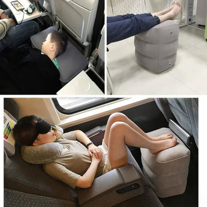 Flight Sleeping Footrest Rest Pillow On Airplane Car Bus Adjustable Kids Inflatable Travel Sleep Resting Pillows   WJ529.