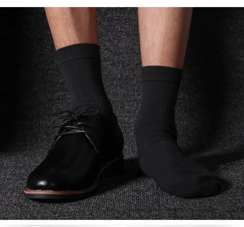 20Pcs/Lot Men's Pure Cotton Socks Plus Size Solid Color Casual Office Business Long Socks Breathable Soft Men's Socks EU39-48.