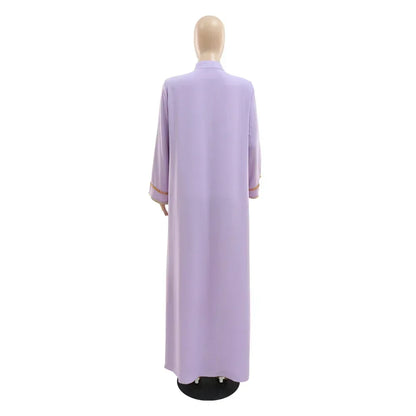 Ramadan Abaya Femme Musulmane marok kanis chen Kaftan für Frau Mode feste Diamanten voller Ärmel lose türkische Dubai Robe
