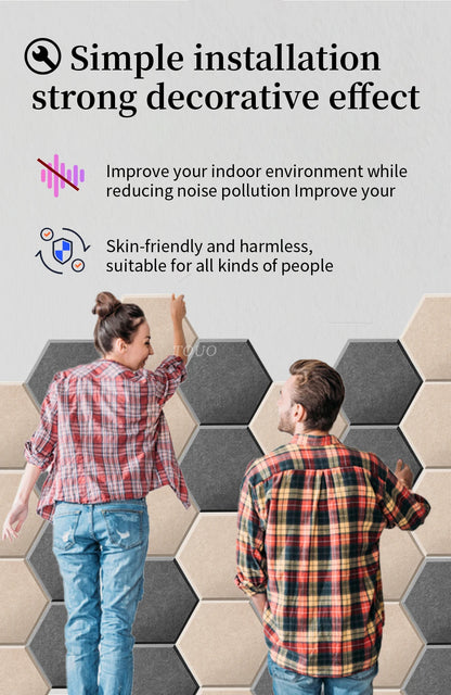 TOUO Sound Absorbing Panel 12 Pcs Studio Acoustic Panel High Density Insulation Acoustic Treatment Drum Room Wall Soundproofing