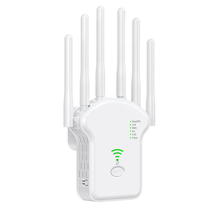 1200Mbps 5GHz Wireless WiFi Repeater WiFi Signal Booster Dual-Band 2.4G 5G WiFi Extender 6 Antenna Network Amplifier WPS Router