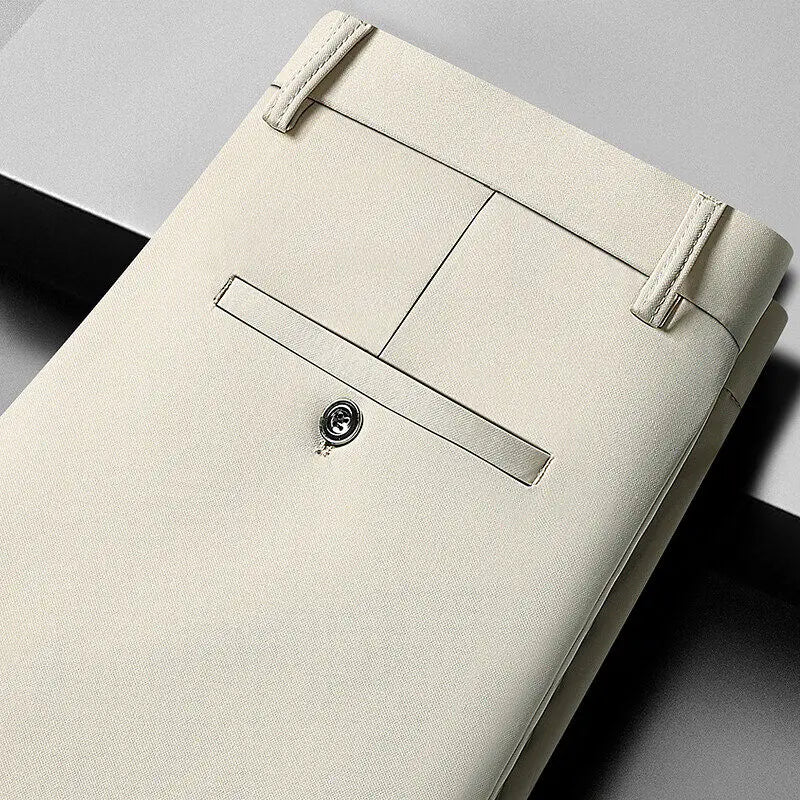 10 color casual pants, men's business casual suit pants, loose straight summer thin stretch suit pants.