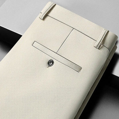 10 color casual pants, men's business casual suit pants, loose straight summer thin stretch suit pants.