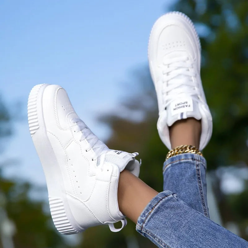 YRZL High Top Sneakers Unisex Waterproof Pu Leather Lightweight Sports Shoes Wear Resistant Tennis Shoes for Men Women