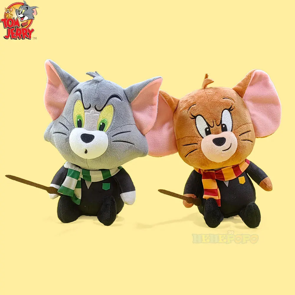 Exclusive Warner 100th Anniversary Tom and Jerry Plush Doll in Harry Potter Costume, Cute Small Keychain Stuffed Animal Gift.