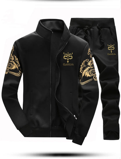 FGKKS 2023 Fashion Sports Men Sets Printed Hoodies Sweatshirt+Sweatpants Suit Mens 2 Pieces Sets Slim Tracksuit Male.