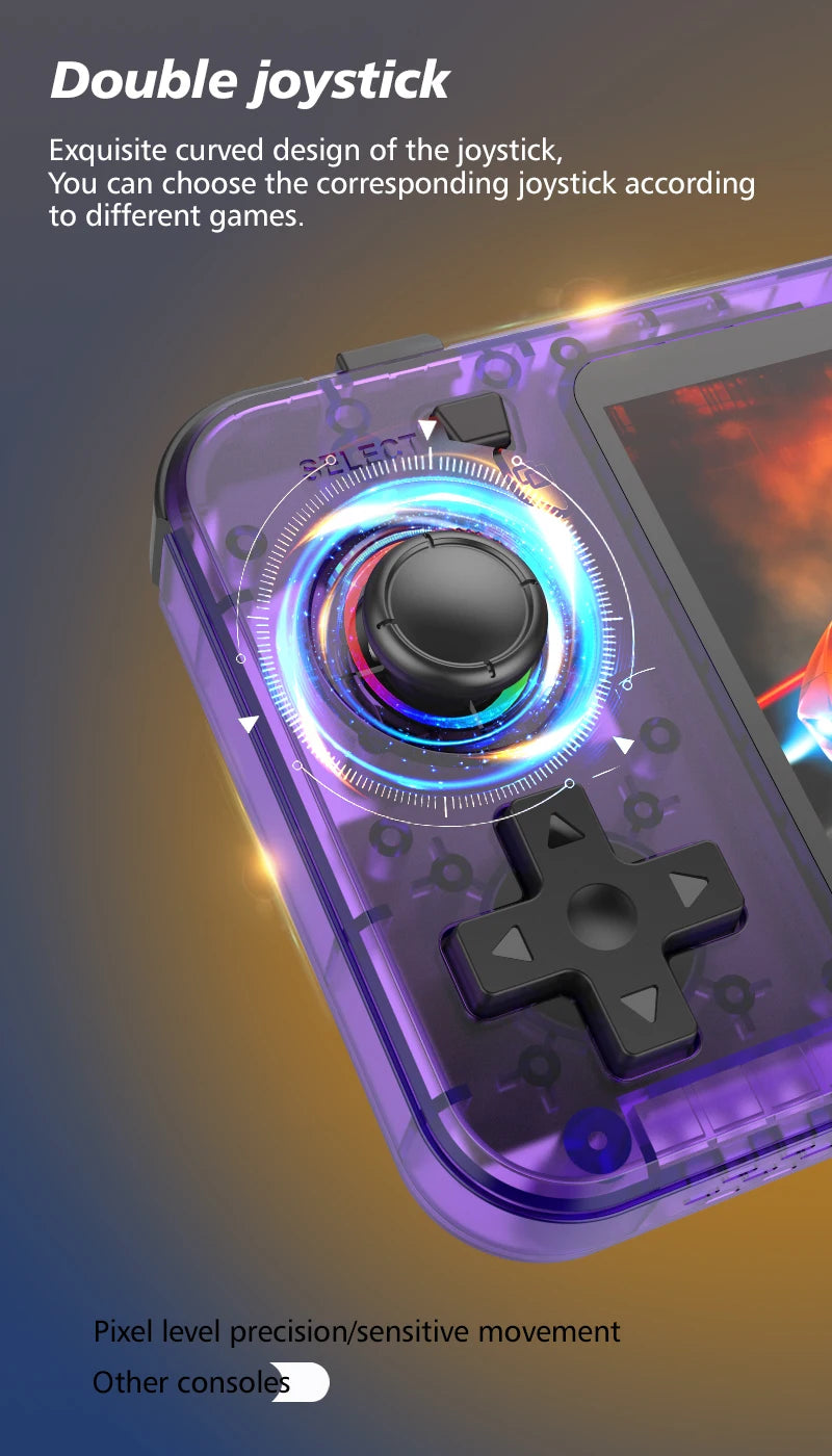 BOYHOM New R36H Retro Handheld Console Open-Source Linux System Classic Game Consoles 3.5 inch IPS Screen Portable Video Player.