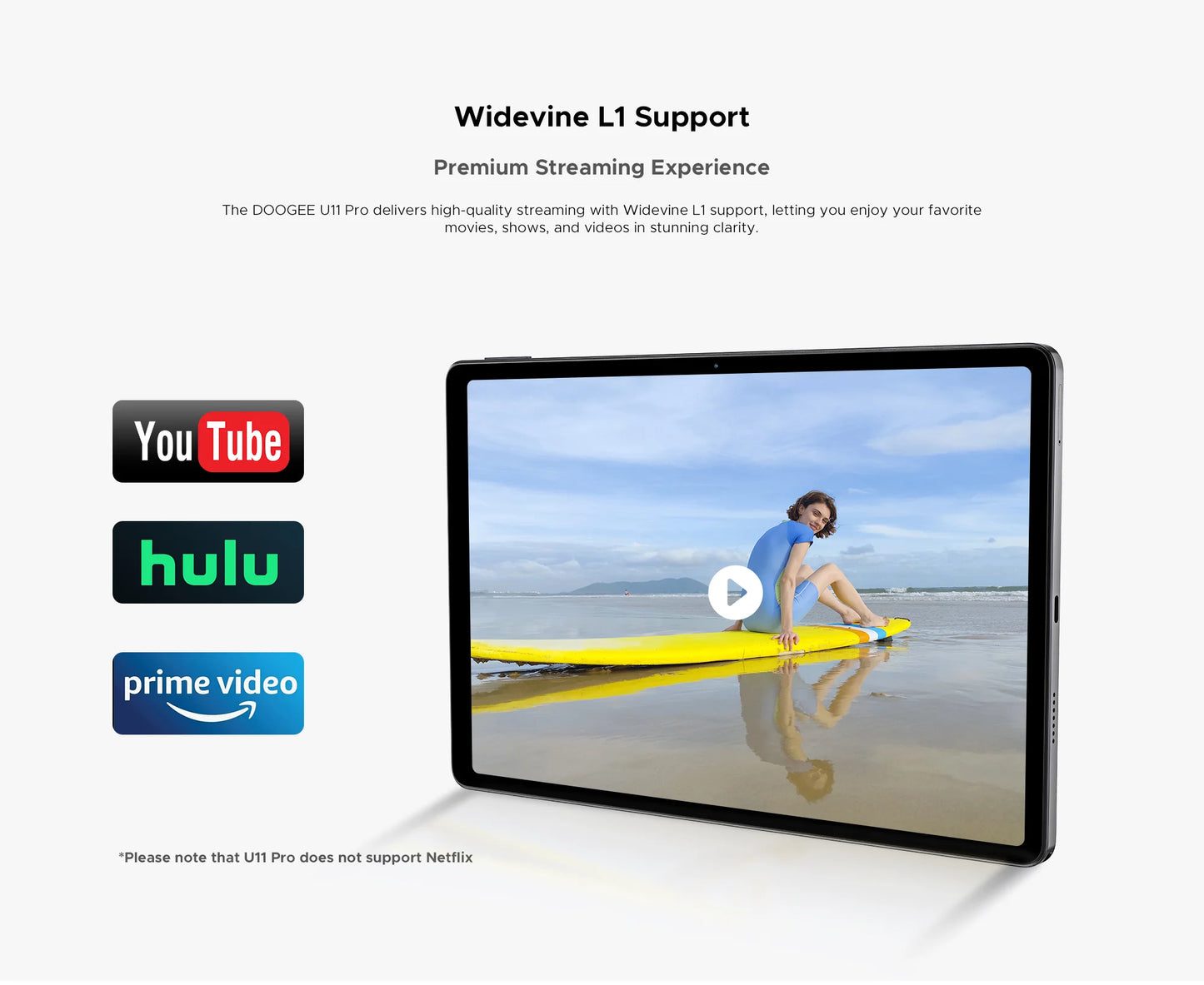 Global Version Doogee U11 Pro Android 15 Tablet Pc 11 Inch Ultra-Clear 90Hz Display 30Gb(6+24) 256Gb 8580Mah Battery Tablet