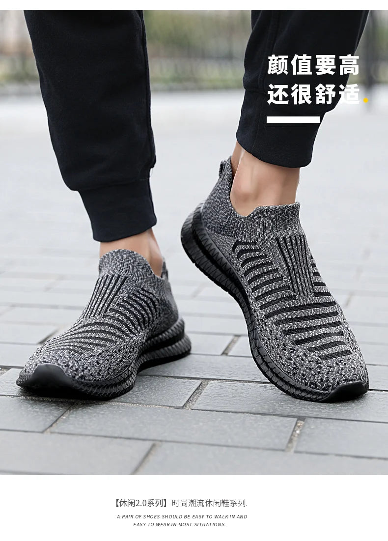 Men Shoes Lightweight Sneakers Men Fashion Casual Walking Shoes Breathable Slip on wear-resistant Mens Loafers Zapatillas Hombre