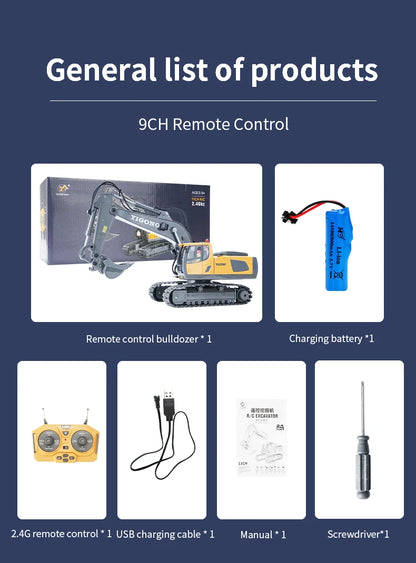 RC Excavator 1:20 Remote Control Truck 2.4G RC Crawler Engineering Vehicle Truck Radio Control Children's Day Christmas Gifts