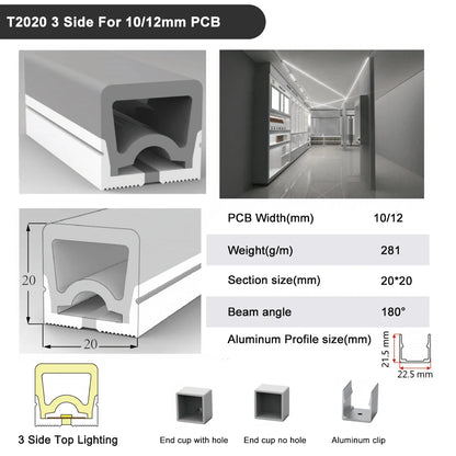 IP67 Waterproof Led Neon Silicone Flexible Cover Tube Suitable For WS2812B WS2811 5050 RGB 5mm 8mm 10mm 12mm PCB Light Strip