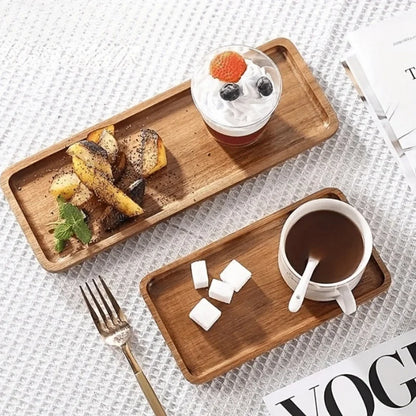 Wooden Tray Cloud Shaped Tea Mat Dessert Plate Cafe Cake Plate Snack Dish Tableware Solid Wood Food Tray Rectangle Tableware Mat.