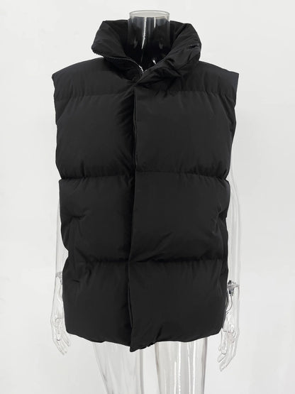 Talenza Damen-Weste aus Baumwolle, neu, ärmellos, sportlich, lässig, einfarbig, Winter, warme Weste, Jacke, Weste, Damen-Baumwolljacke.