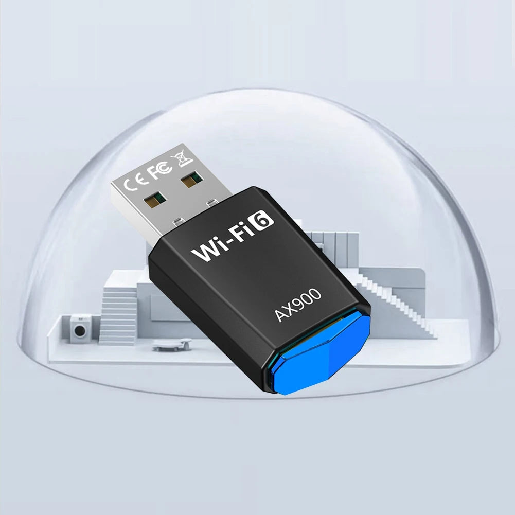 AX900 Driver-Free Wireless Network Card Dual-Band WiFi 6 USB Adapter 900Mbps WiFi Adaptador 2.4G&5GHz for Laptop Windows 7 10 11.