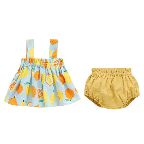 Sommer Neugeborene Baby kleidung für Mädchen Jungen Set Print dünnes Mini kleid und pp Shorts 2 Stück Set Baby Baby kleidung Outfit 6-24m.