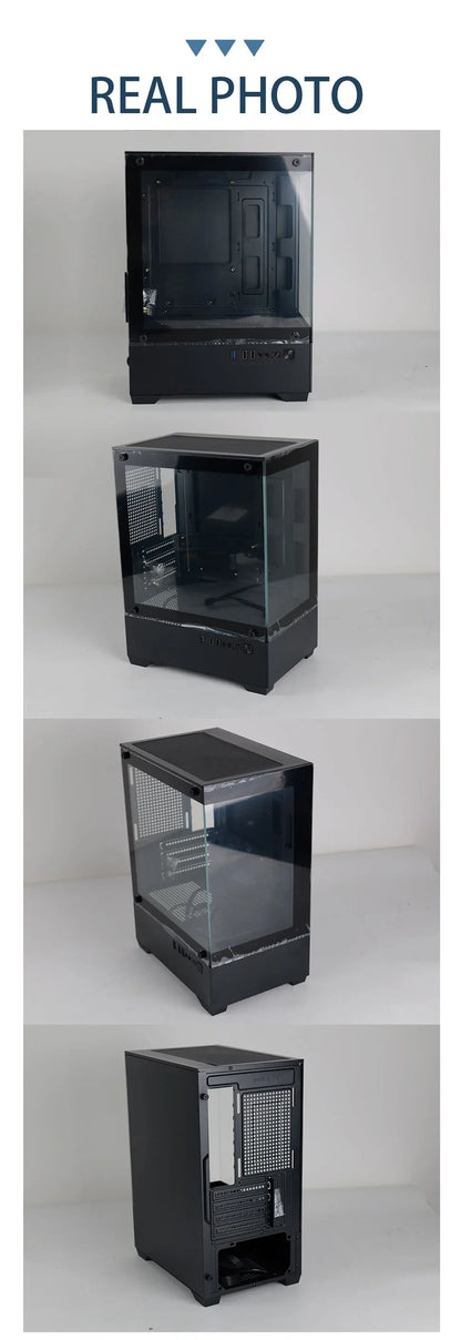 MANMU Tempered Glass Transparent Pc Case Cabinet M-Atx Gaming Rgb Case Desktop Tower Computer Case.