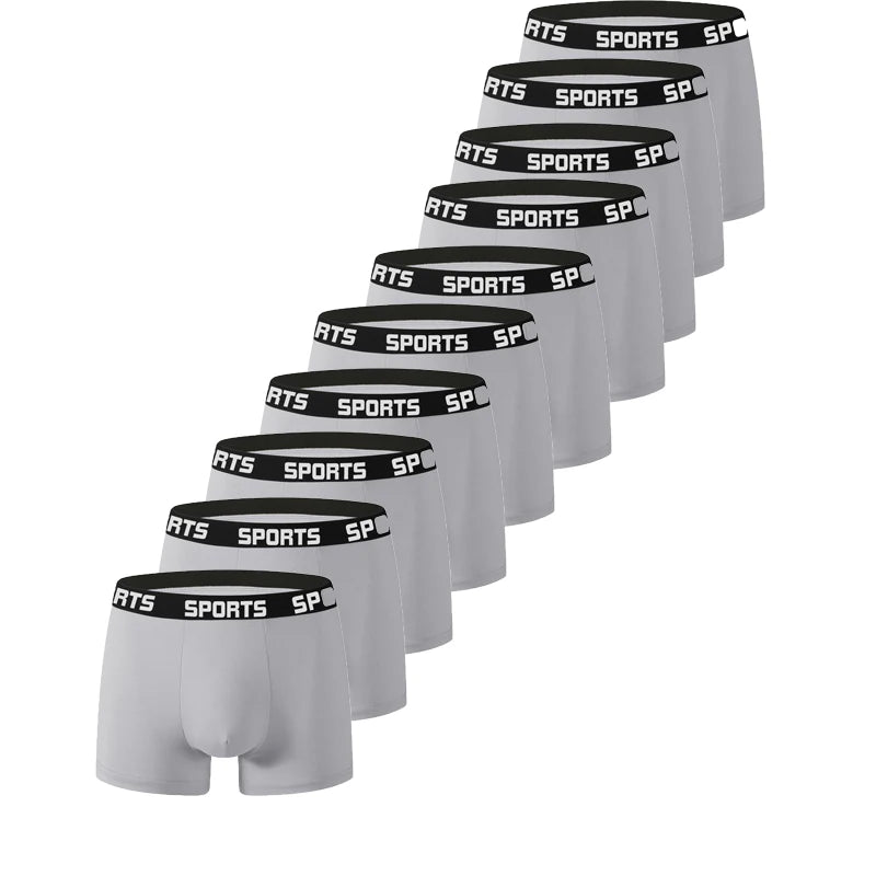 10 Teile/paket Männer SPORT Boxer Shorts Unterwäsche Komfort Trend Höschen Mann Einfache Atmungsaktive Unterhose Sexy Männliche Intime Höschen
