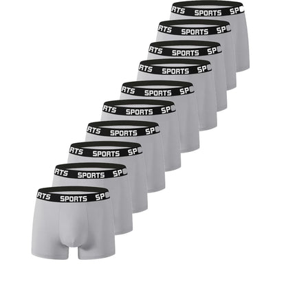 10 Teile/paket Männer SPORT Boxer Shorts Unterwäsche Komfort Trend Höschen Mann Einfache Atmungsaktive Unterhose Sexy Männliche Intime Höschen