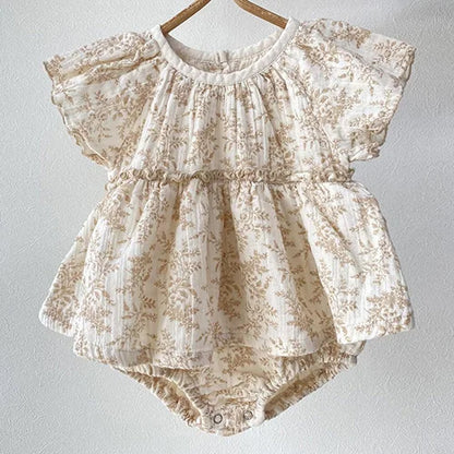 2024 neue Sommer Kleinkind Baby Body suits ärmellose Baumwolle Druck Neugeborenen Baby Overall 0-24m Kinder kleidung.