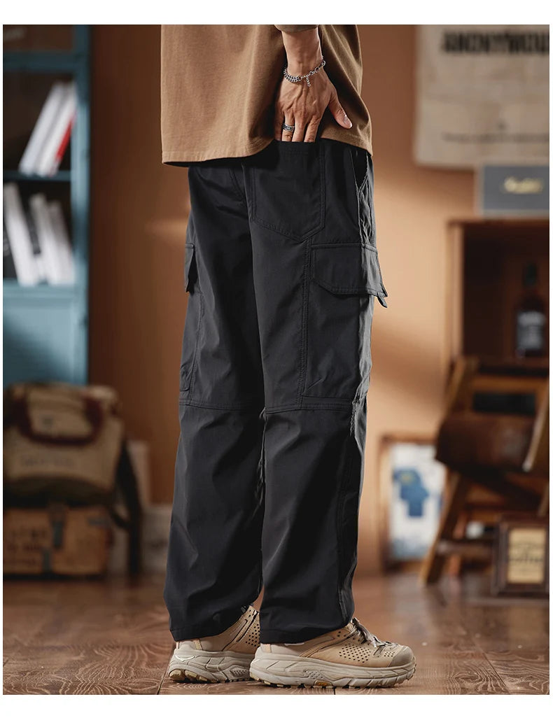 New in Tall Men Cargo Pants Elastic Waist Extra Long Length 115cm Male Waterproof Trousers Lengthened Slim Thin Leg 190cm 200 Cm