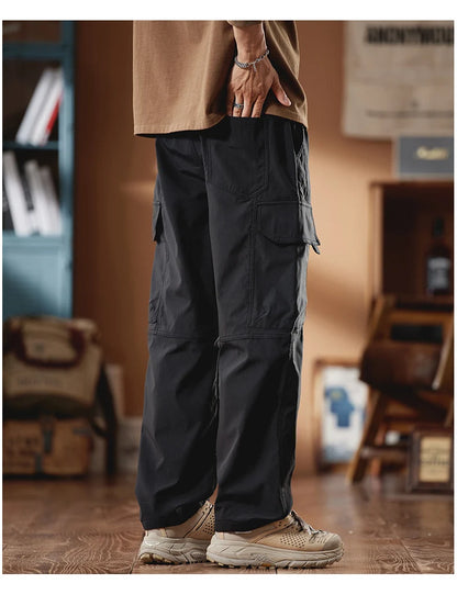 New in Tall Men Cargo Pants Elastic Waist Extra Long Length 115cm Male Waterproof Trousers Lengthened Slim Thin Leg 190cm 200 Cm