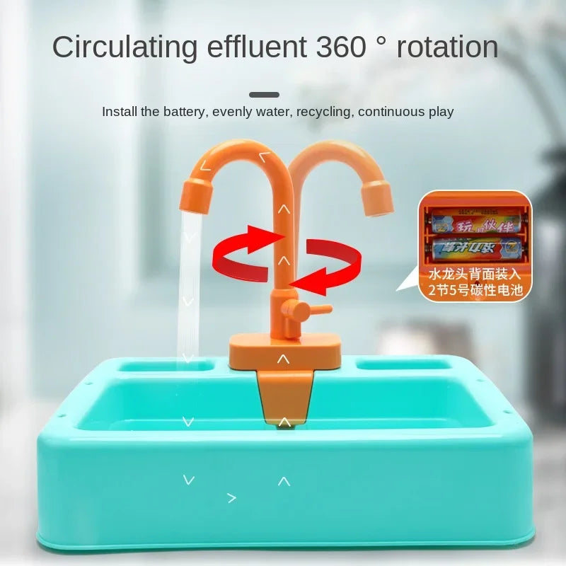 Kitchen Toy Plastic Dish Wash Sink Set Children Simulation Pretend Role Play Housework Kit Early Educational Toys for Children.