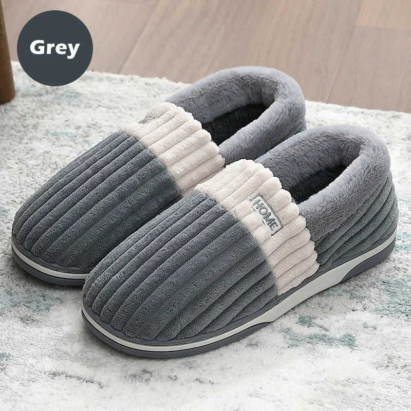 Shevalues Women's Fuzzy House Slippers Winter Warm Plush Indoor Non-slip Bedroom Slides Men Soft Comfort Fur Fluffy Cotton Shoes.
